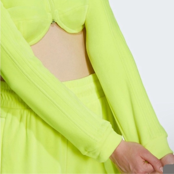 Jeremy Scott X Adidas Originals ‘DIP’ Collection Yellow Velour Track Suit Top - Picture 12 of 15